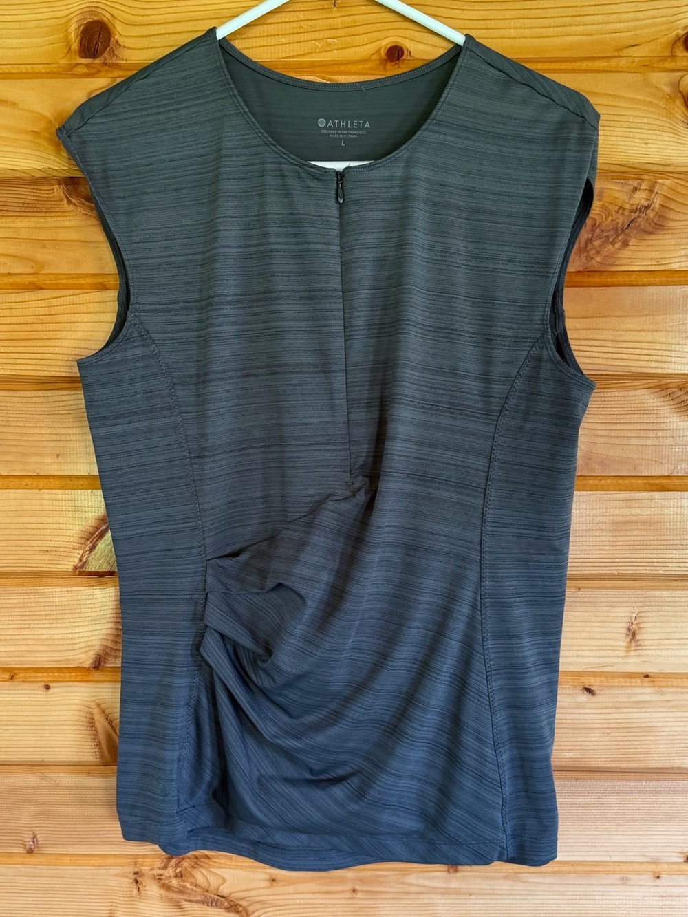 Athleta Dark Charcoal Gray Sleeveless Athletic Tank